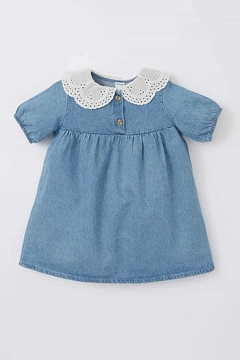 8 Yaş Beden çeşitli Renk Zara dantelli denim elbise