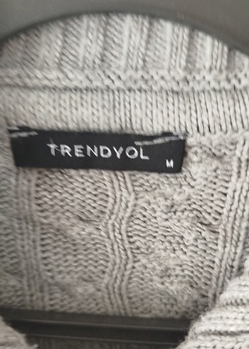 Gri Örgü Kadın Hırka - Görsel 3