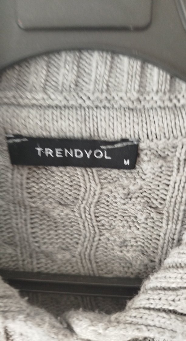 Gri Örgü Kadın Hırka - Görsel 3