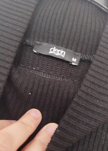 Uzun Kollu Siyah Yüksek Yaka Elbise - Görsel 5