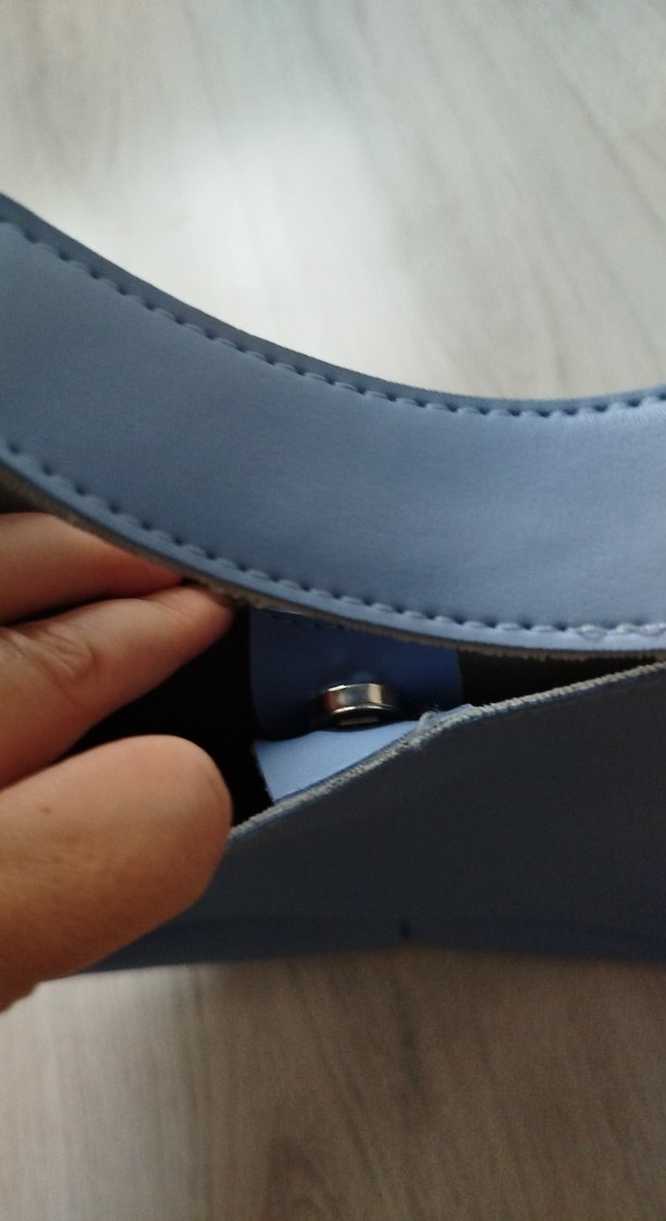 Pastel Mavi Deri Kadın Çanta - Görsel 2