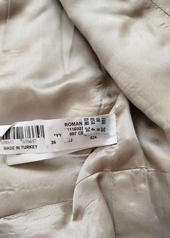 Bej Kadın Keten Blazer Ceket - Görsel 3