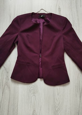 Mürdüm Düğmeli Kadın Blazer Ceket - Görsel 2