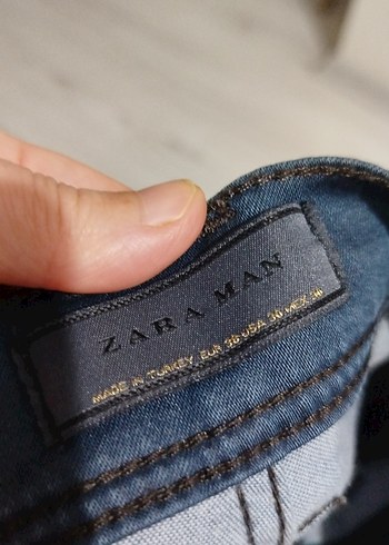 Lacivert Boy Kemerli Denim Pantolon - Görsel 5