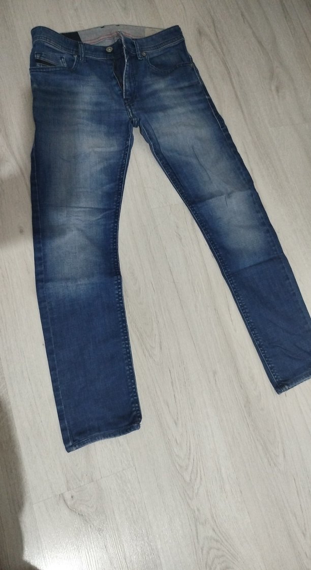 Erkek Lacivert Parlak Denim Kot Pantolon - Görsel 3
