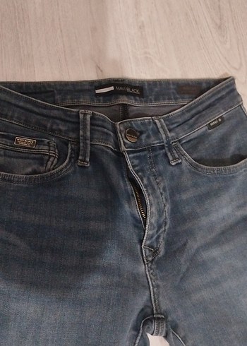 Erkek Gri Mavi Normal Kesim Denim Pantolon - Görsel 3