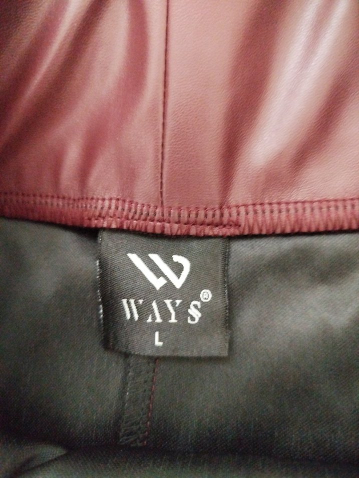 Mürdüm Deri Uzun Kadın Etek - Görsel 3