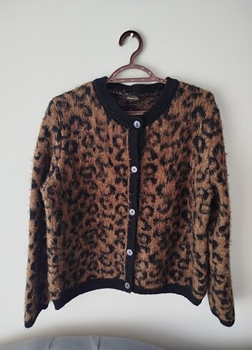xl Beden Leopar bayan hırka