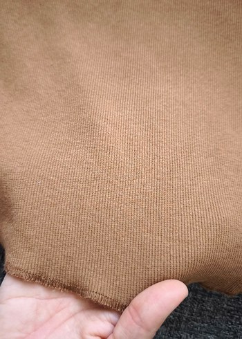 Kadın Bej İnce Triko Midi Elbise - Görsel 4