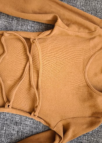 Kadın Bej İnce Triko Midi Elbise - Görsel 3