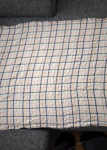 Çok Renkli Kareli Bohem mango Atkı - Görsel 4