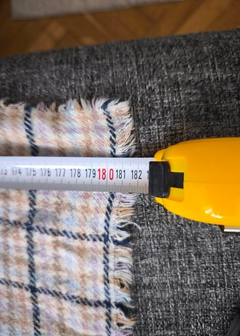 Çok Renkli Kareli Bohem mango Atkı - Görsel 5