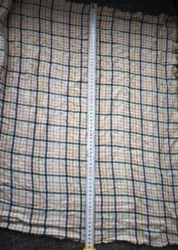 Çok Renkli Kareli Bohem mango Atkı - Görsel 6