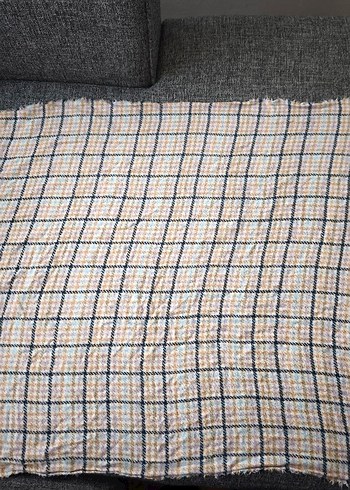 Çok Renkli Kareli Bohem mango Atkı - Görsel 2