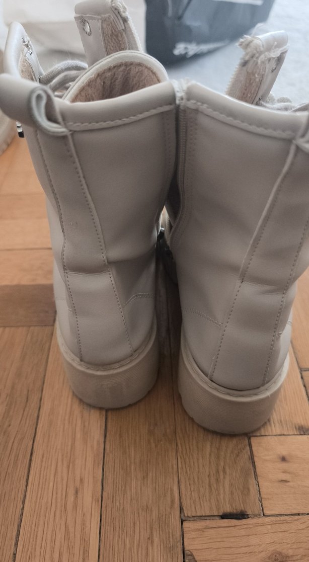 Pierre Cardin Bej Bağcıklı Kadın Dolgu Topuk Bot - Görsel 4