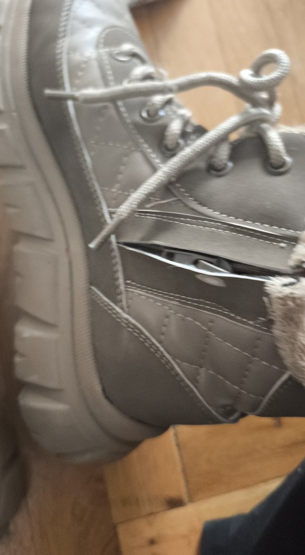 38 numara Gri  Tüylü Kadın Dolgu Topuk Bot - Görsel 4