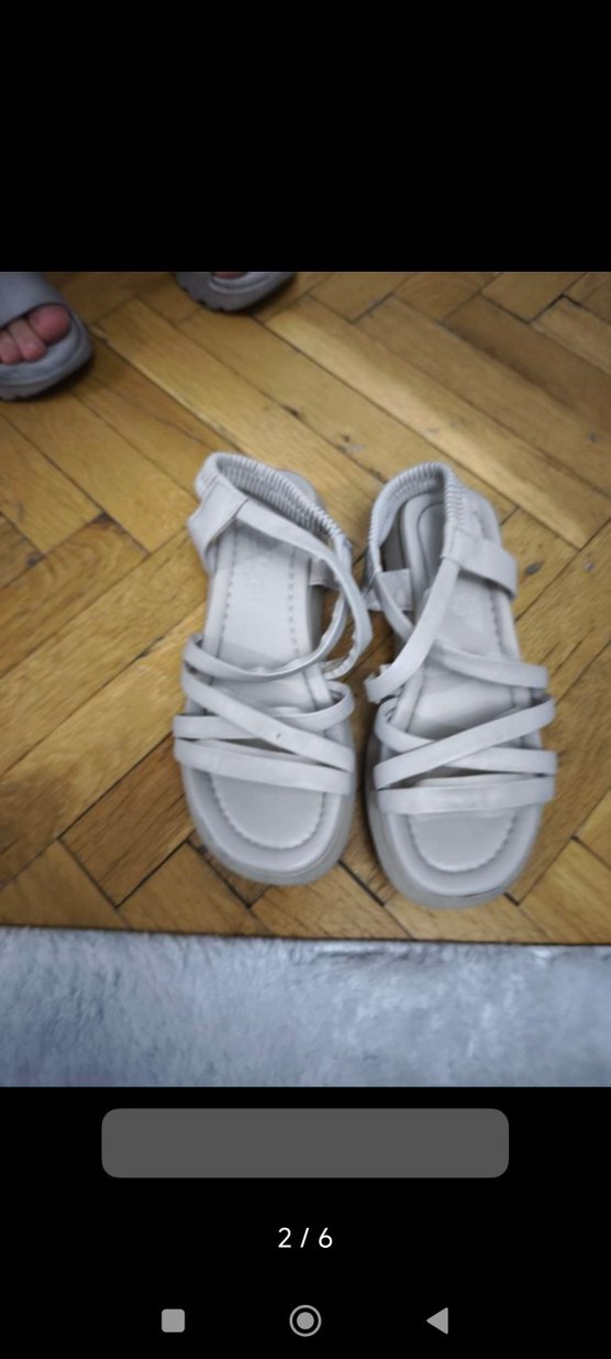 Bej Kadın Dolgu Topuklu Bağcıklı Sandalet - Görsel 2