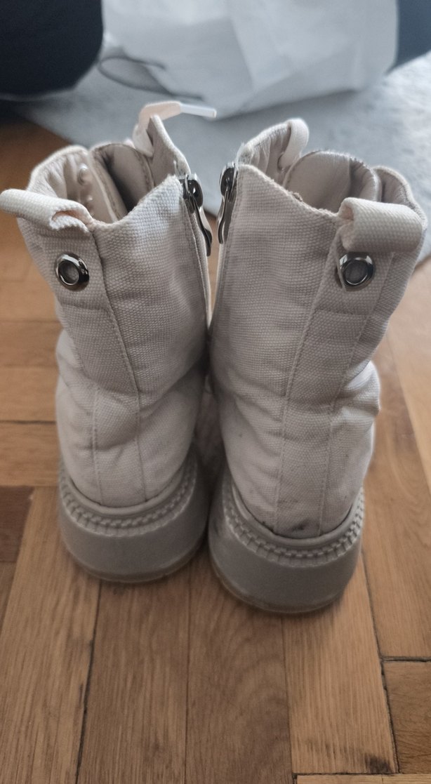 Twist 37 numara Bej Bağcıklı Kadın Botu, Kalın Topuklu - Görsel 5