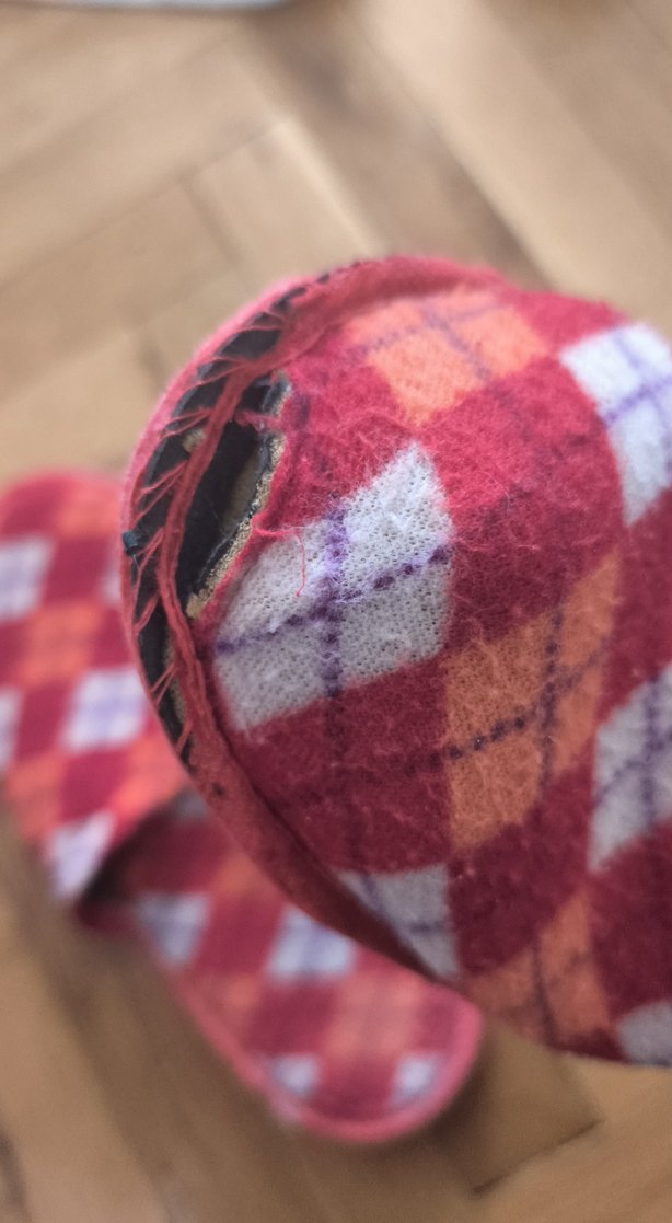 Kadın Kırmızı Ekose Desenli Ev Terliği - Görsel 2