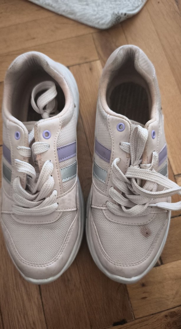 Pembe Bağcıklı Street Wear Kadın Spor Ayakkabı - Görsel 2