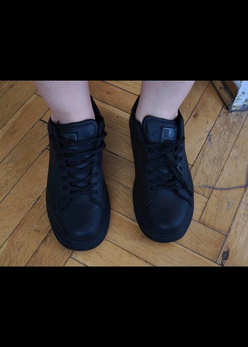 Siyah  Topuklu Kadın Spor Ayakkabı - Görsel 2