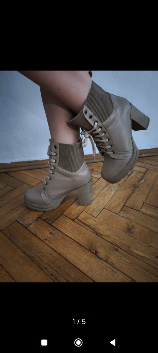 Bej Süet Tokalı Kadın Bot - Görsel 3