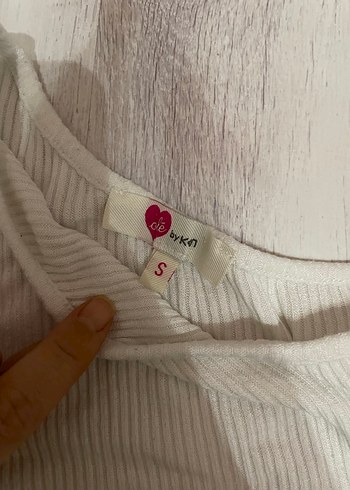 Kadın Gri Keten Kısa Kollu Tek Omuz Bluz - Görsel 2