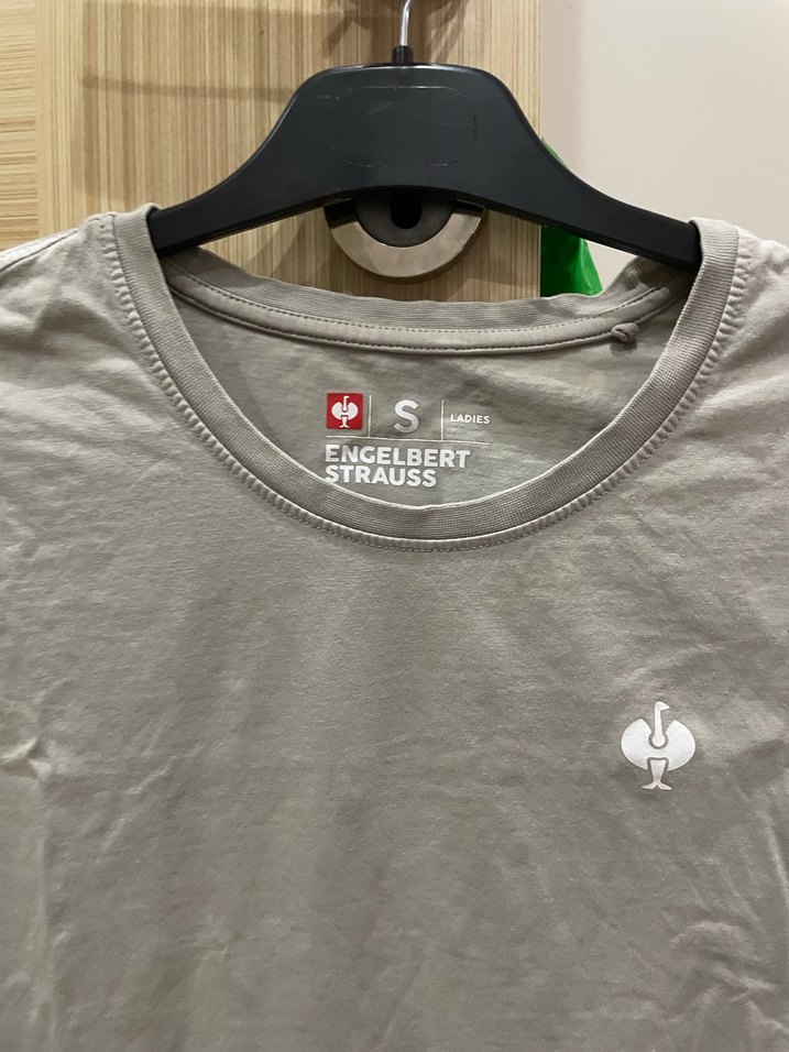 Bej Kısa Kollu Pamuk Tişört - Görsel 2