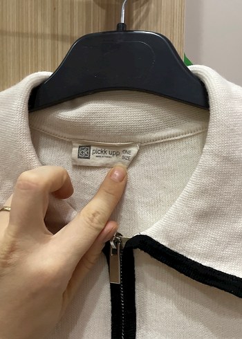 Fermuarlı Beyaz Kısa Kollu Kadın triko elbise - Görsel 3