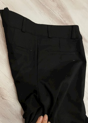 Siyah Kadın Kumaş Pantolon Midi Boy - Görsel 4