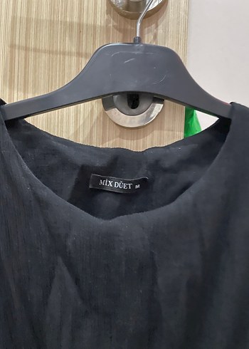 Siyah Uzun Drapeli Kolsuz Kadın Elbise - Görsel 4