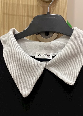 Siyah Beyaz Polo Yaka Tişört - Görsel 2