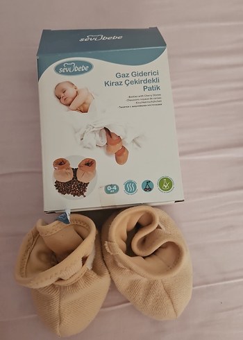 Pamuk Erkek Bebek gaz giderici kiraz çekirdekli patik - Görsel 3