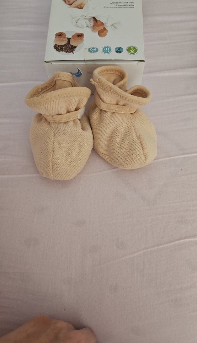 Pamuk Erkek Bebek gaz giderici kiraz çekirdekli patik - Görsel 2