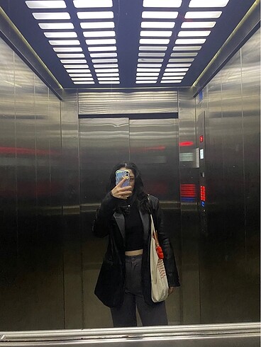 xs Beden Bershka Suni Deri Oversize Blazer