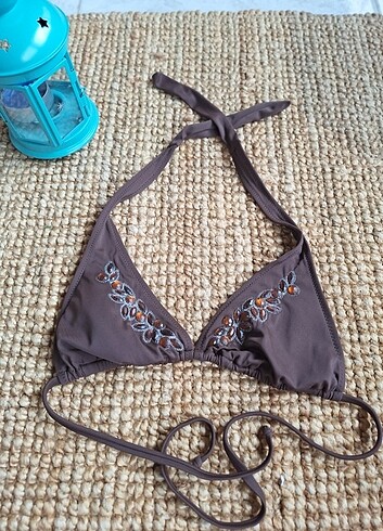 Taşlı bikini üstü 