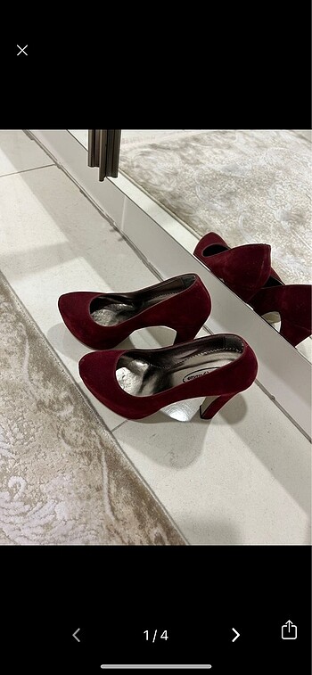 Bordo Platform Topuklu