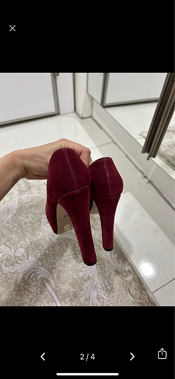 Diğer Bordo Platform Topuklu