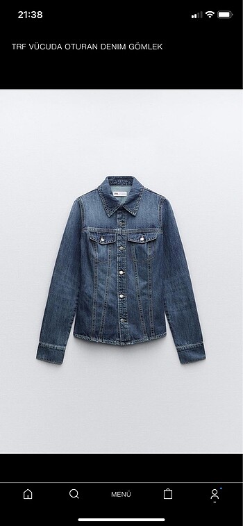ZARA DENIM GOMLEK