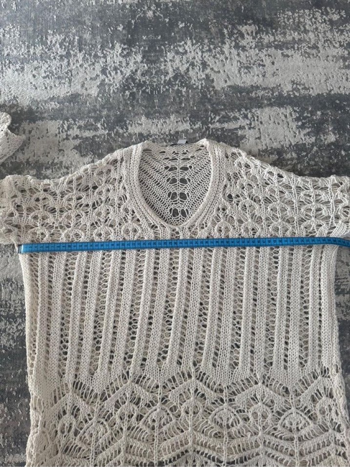 V Yaka Bohem Örgü Kadın Kazak - Görsel 5