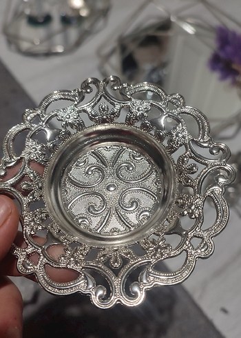 Nişan tepsisi bohem Çiçek Desenli Mor Gri Tepsi - Görsel 14