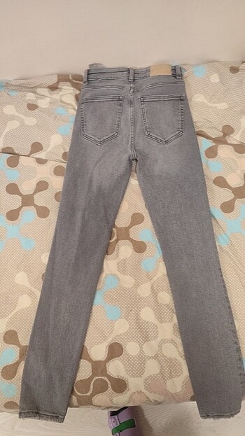 Zara Zara Trousers 36/S Gri Kot Pantolon