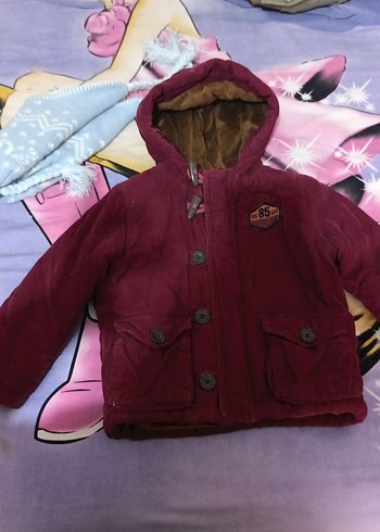 LC Waikiki Kapüşonlu Bordo Erkek Çocuk Mont