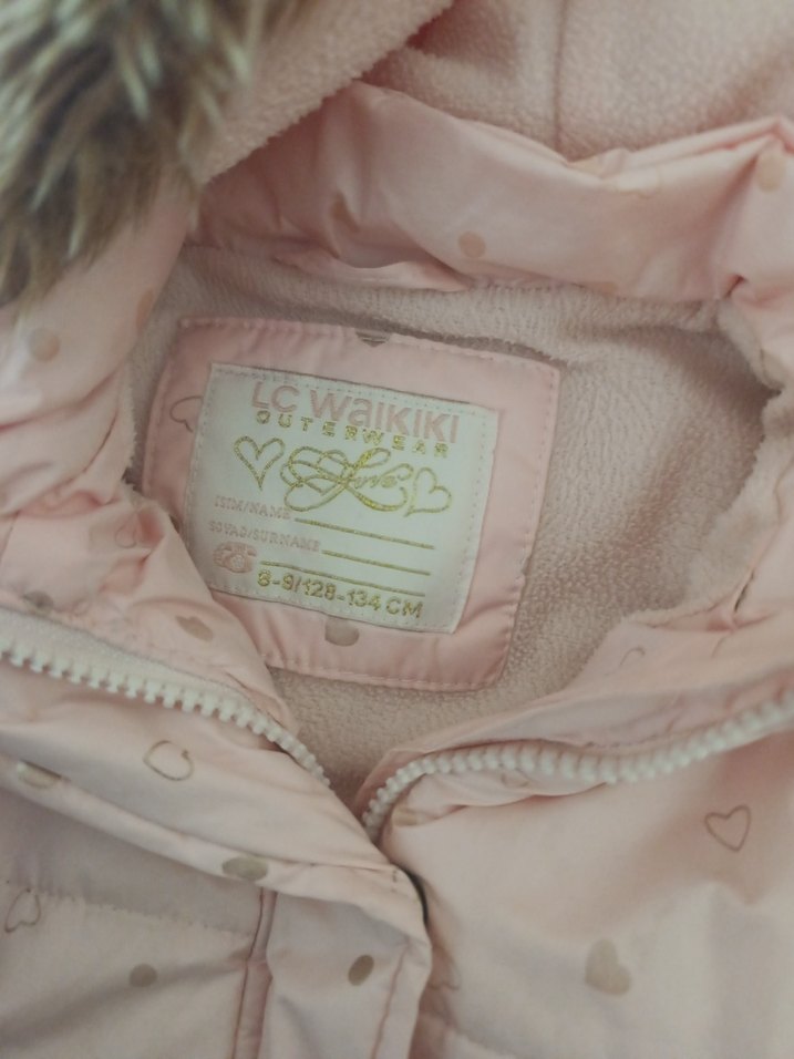 Kız Çocuk Kapüşonlu Kürklü Yelek - Görsel 4