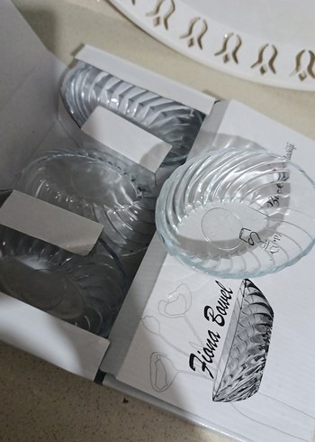 Beyaz Desenli 6 lı kayık kaşe - Görsel 4