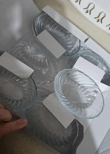 Beyaz Desenli 6 lı kayık kaşe - Görsel 5