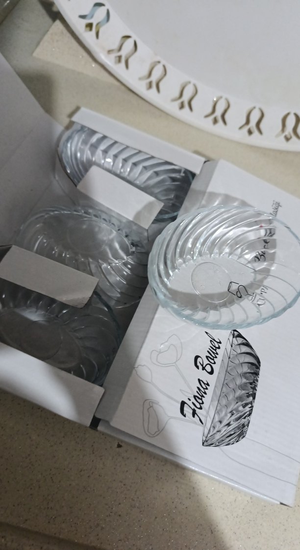 Beyaz Desenli 6 lı kayık kaşe - Görsel 4