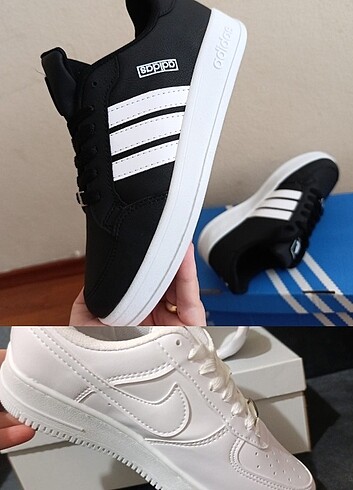2 adet Nike veAdidas spor ayakkabı 
