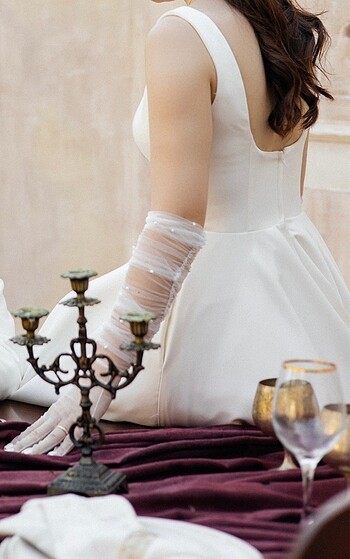 Aysira Saten gelinlik - Görsel 5