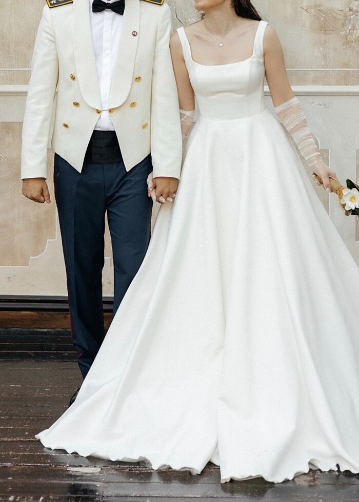 Aysira Saten gelinlik - Görsel 3